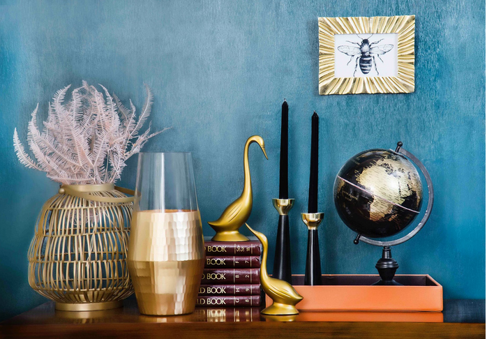 blue wall accessories
