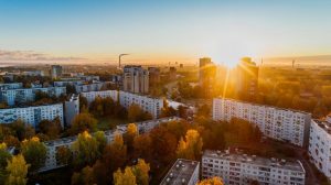 apartment buildings