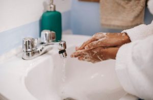 washing hands